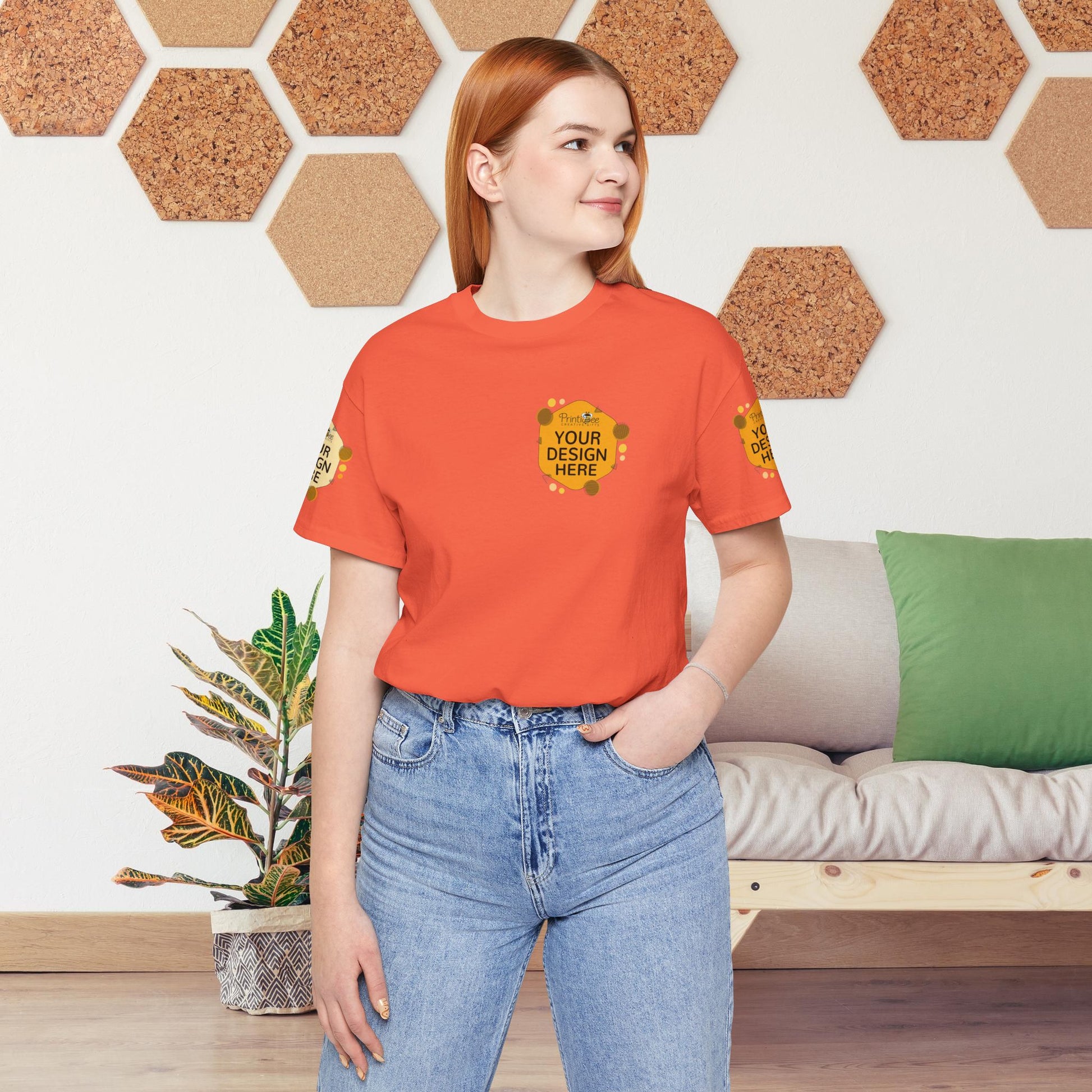 Custom Orange, Yellow & Peach Tees for BELLA+CANVAS® 3001