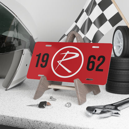 Rambler White Logo Black Year Red Custom Vanity Plates