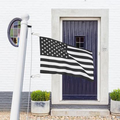 Black & White U.S.A. Flag