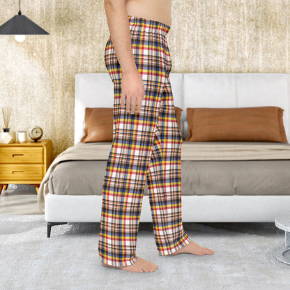 Men’s White, Red & Blue Brooklyn NY Plaid Pajama Pants
