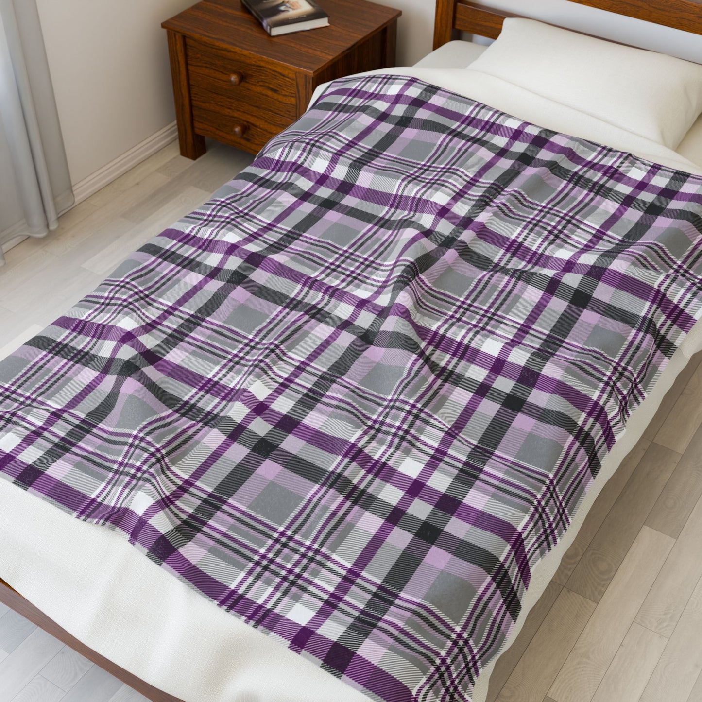 Demisexual Pride Plaid Velveteen Plush Blanket