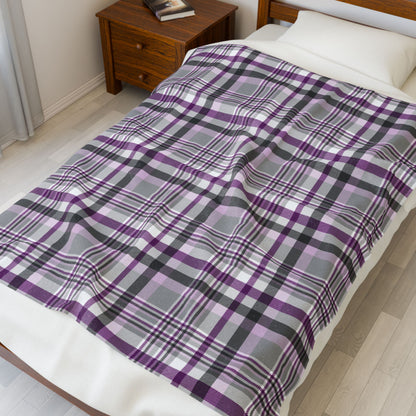 Demisexual Pride Plaid Velveteen Plush Blanket