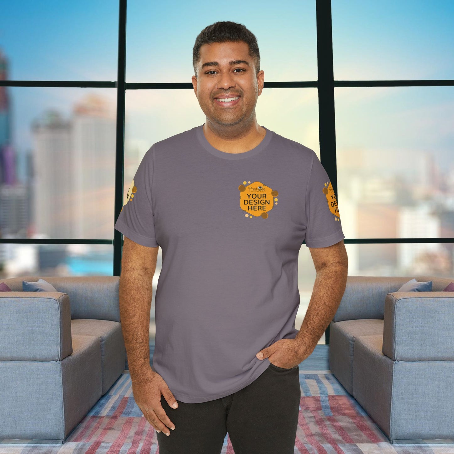 Storm Custom White, Black & Grey Tees for BELLA+CANVAS® 3001