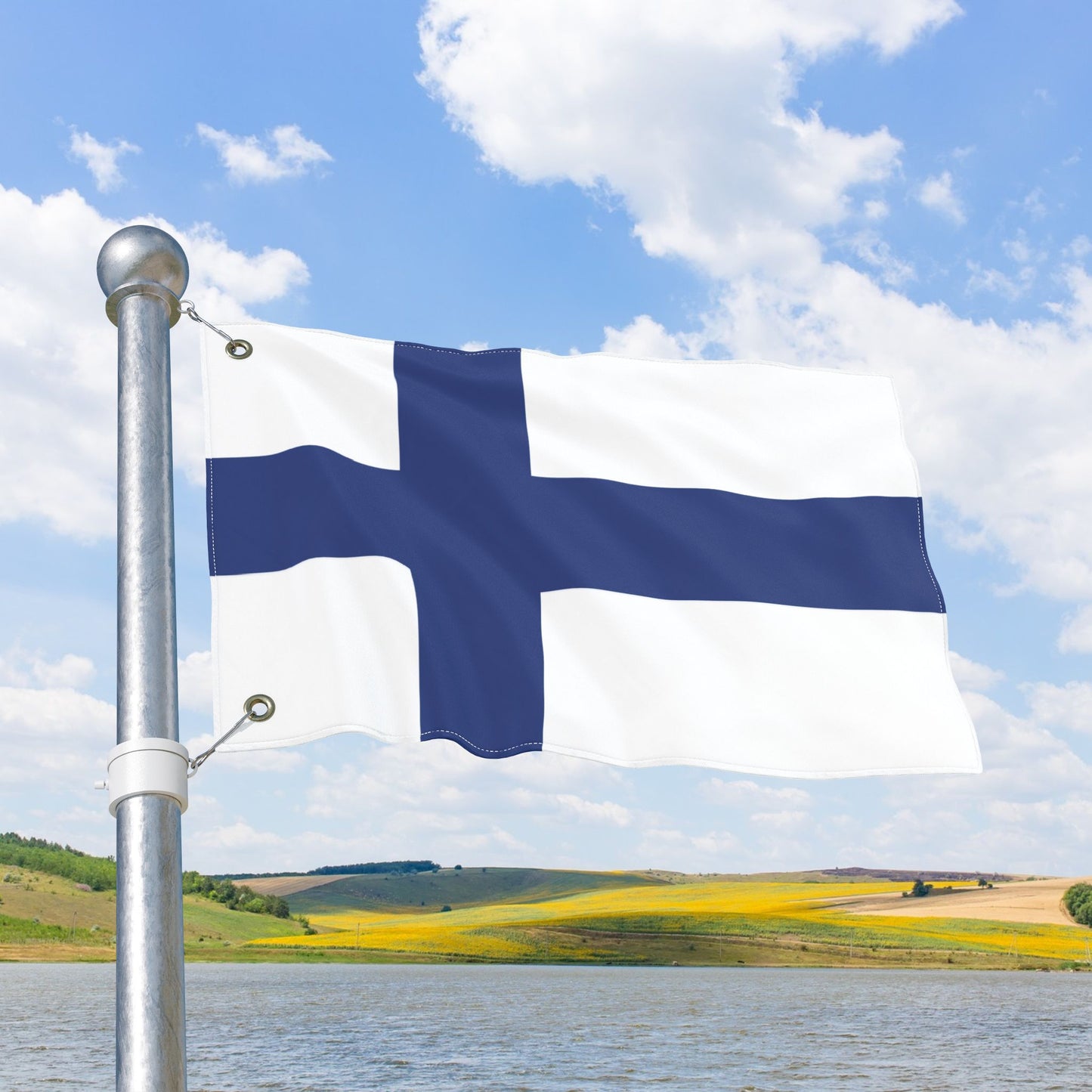 Finland Flag with Grommets