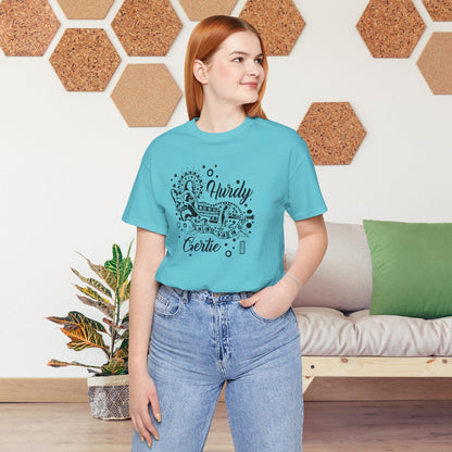 Hurdy Gertie Tee, Frenchton Dog Line Art Shirt