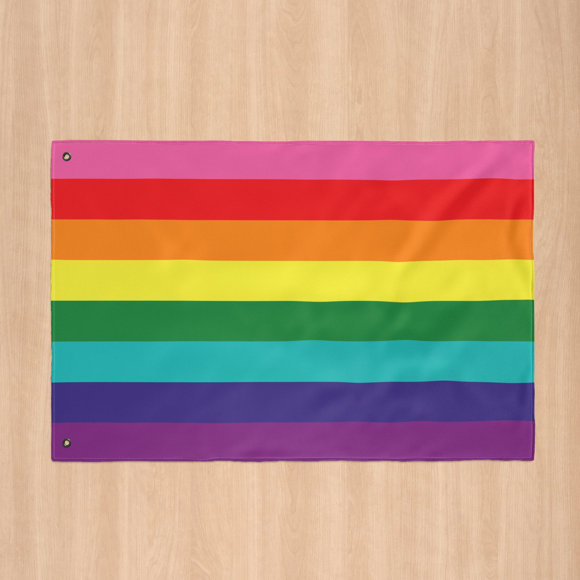 Gilbert Baker Rainbow Pride Flag with Grommets