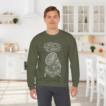 Ghetto Blaster, sudadera con cuello redondo y arte lineal
