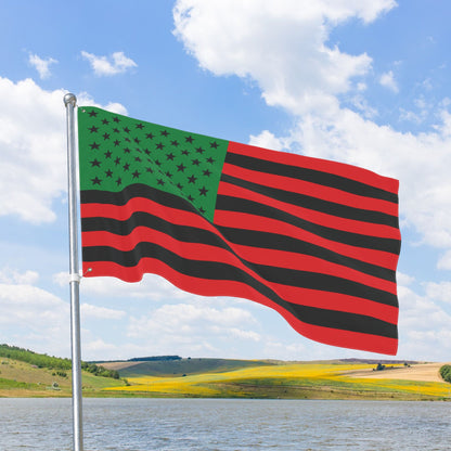 USA African American Flag with Grommets
