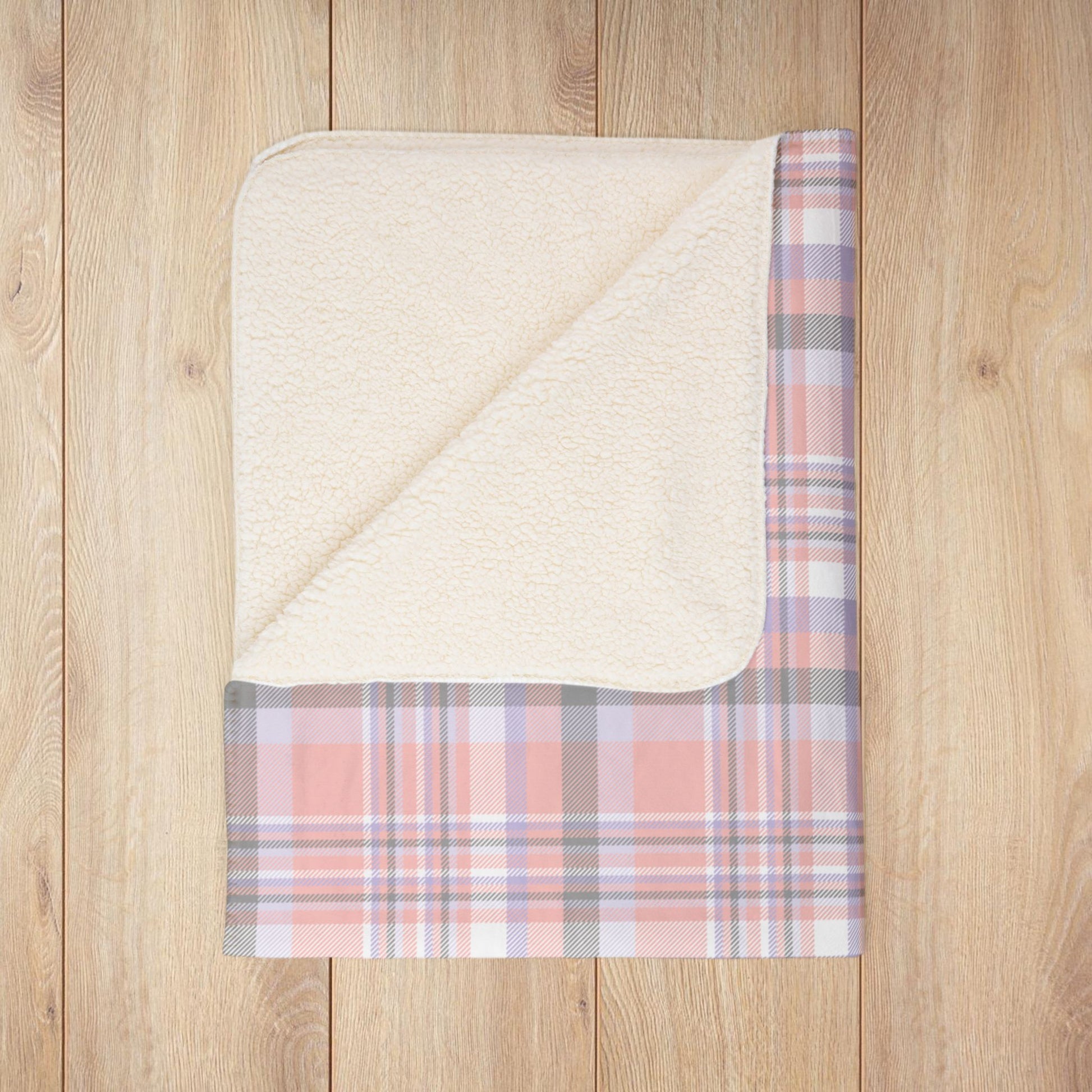 Cupioromantic Pride Plaid Fleece Sherpa Blanket