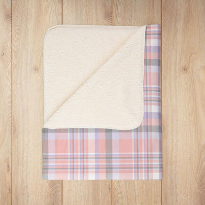 Cupioromantic Pride Plaid Fleece Sherpa Blanket