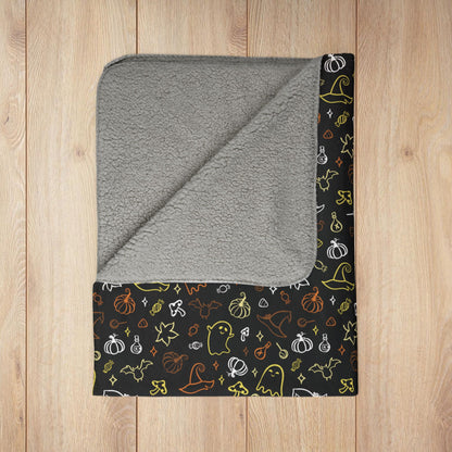 Bear Pride Halloween Fleece Sherpa Blanket