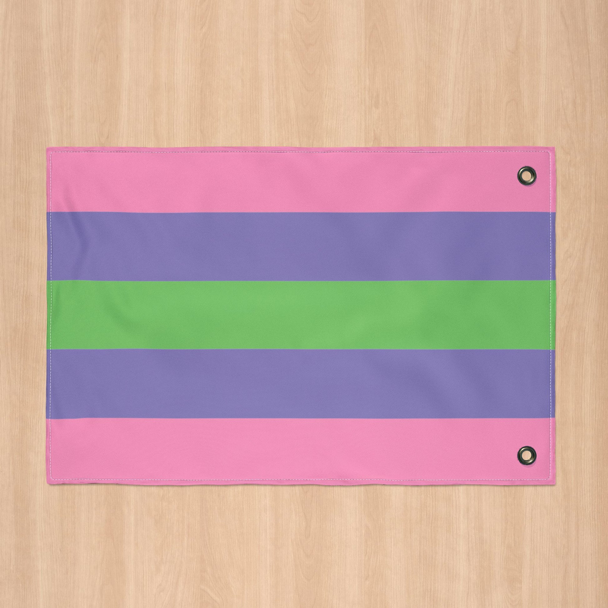 Trigender Double-Sided Pride Flag with Grommets