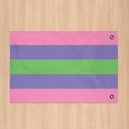 Trigender Double-Sided Pride Flag with Grommets