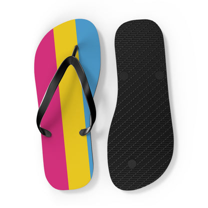 Pansexual Pride Flip Flops