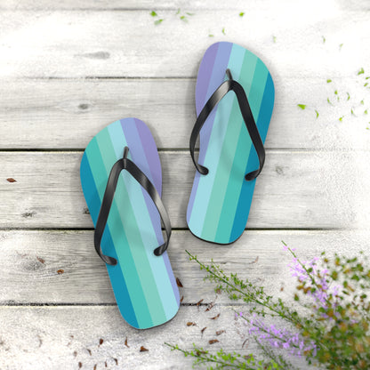 L Black sole Neptunic Pride Flip Flops