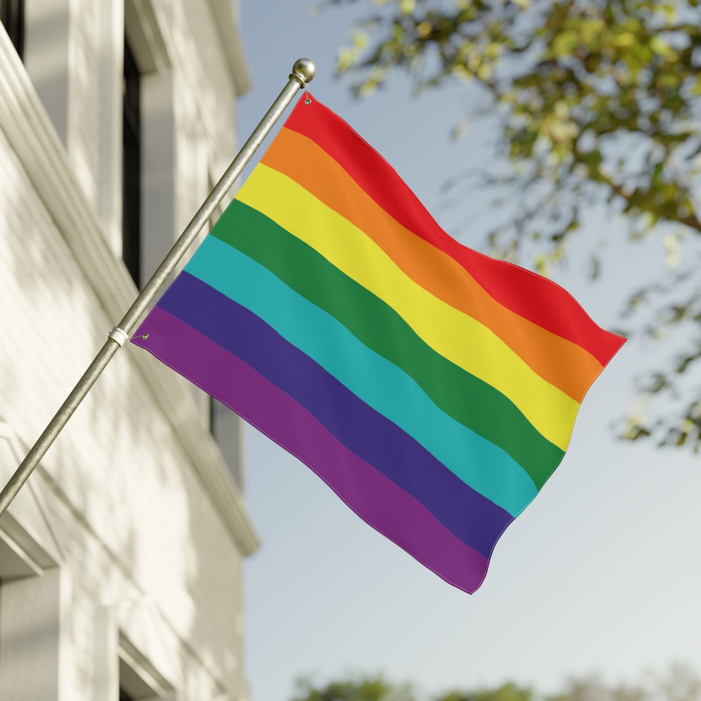 30'' × 40'' Rainbow Pride 7-Stripe with Grommets