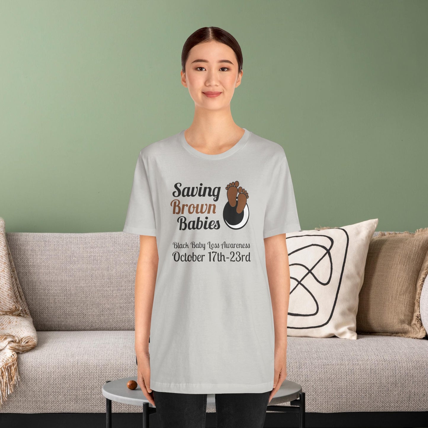 Quietly United in Loss Together Non-Profit / Saving Brown Babies Charity Tee, Pregnancy & Infant Loss Awareness