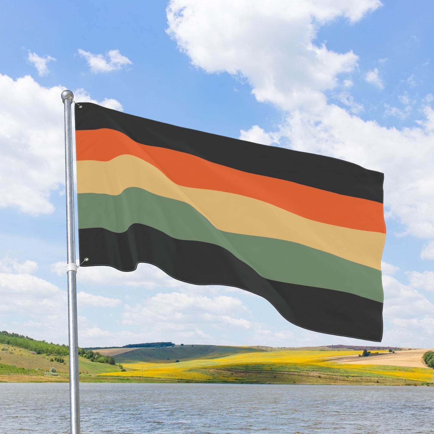 Anodiean Pride Horizontal-Stripes Flag with Grommets