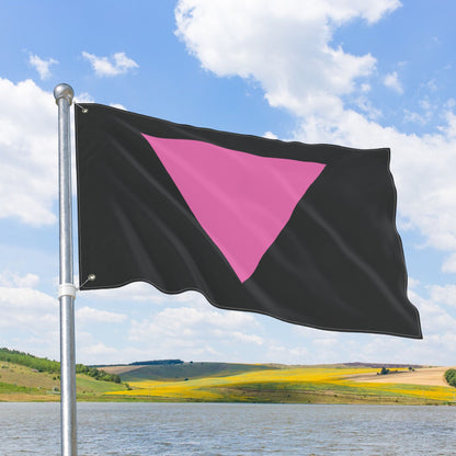Lesbian Pride Double-Sided Pink Triangle Flag with Grommets
