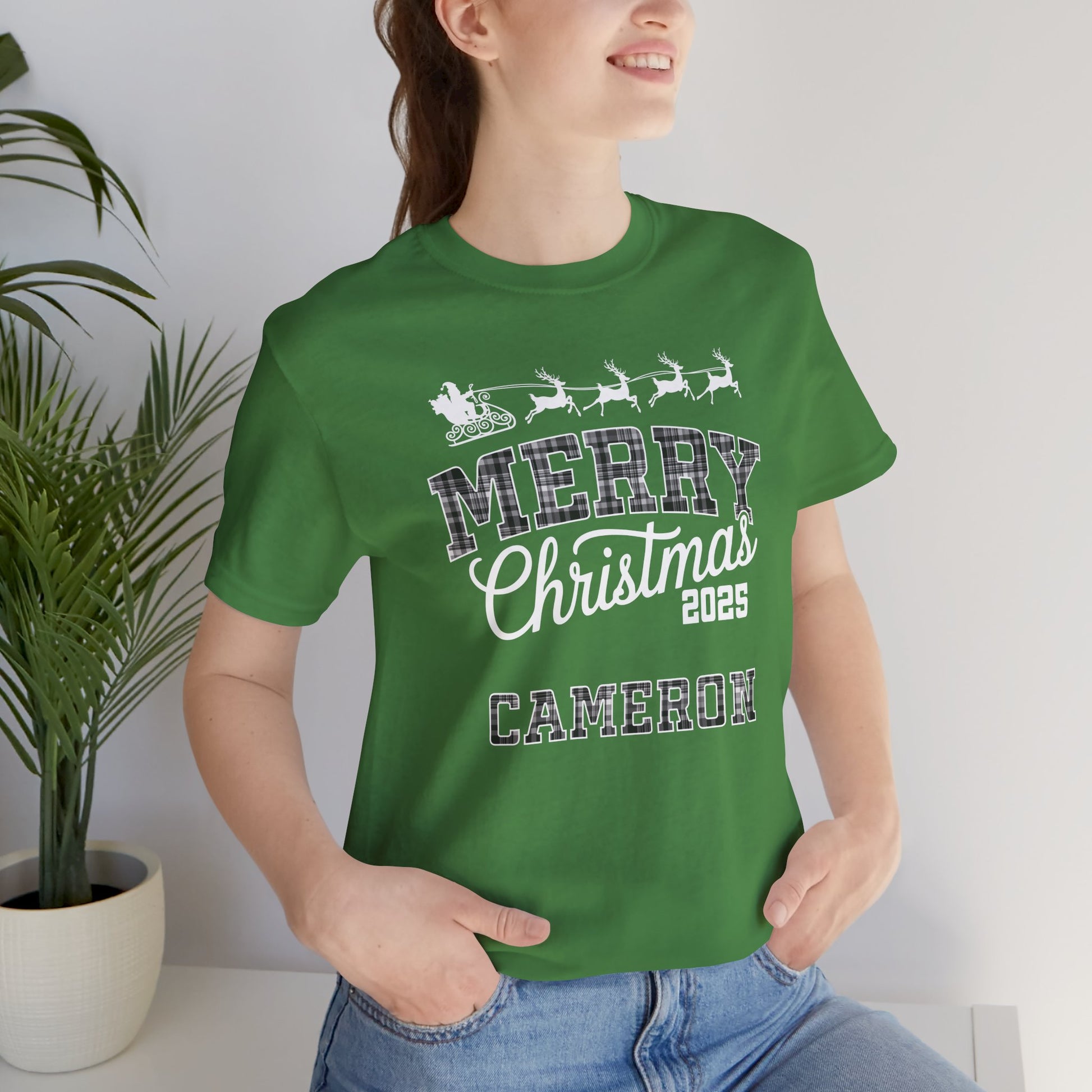 Custom Ohio Christmas Plaid Tee or Pajama Top