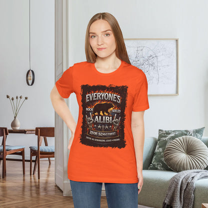 Orange Everyone's Alibi Bear T-Shirt