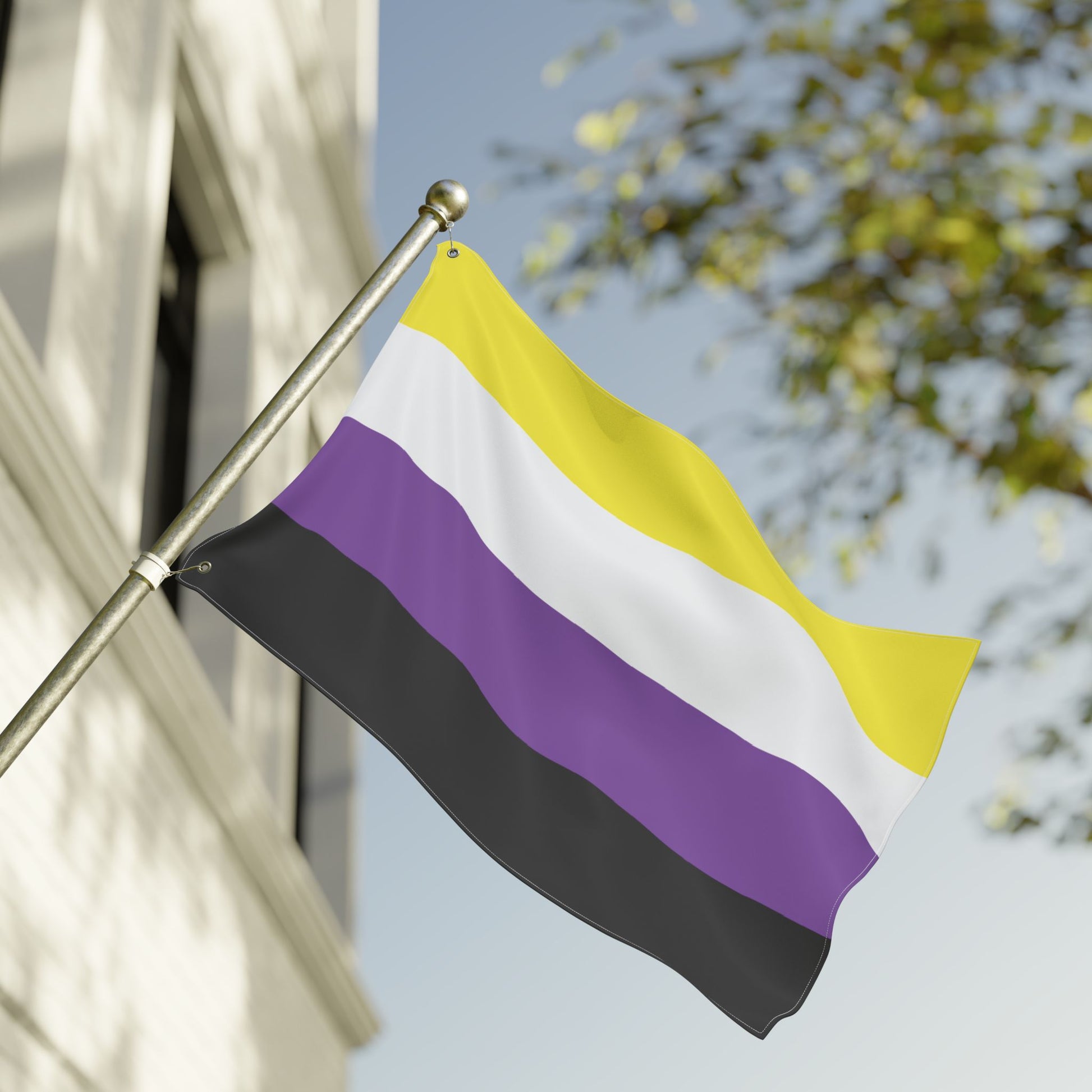 24'' × 36'' Non-Binary Pride Flag with Grommets