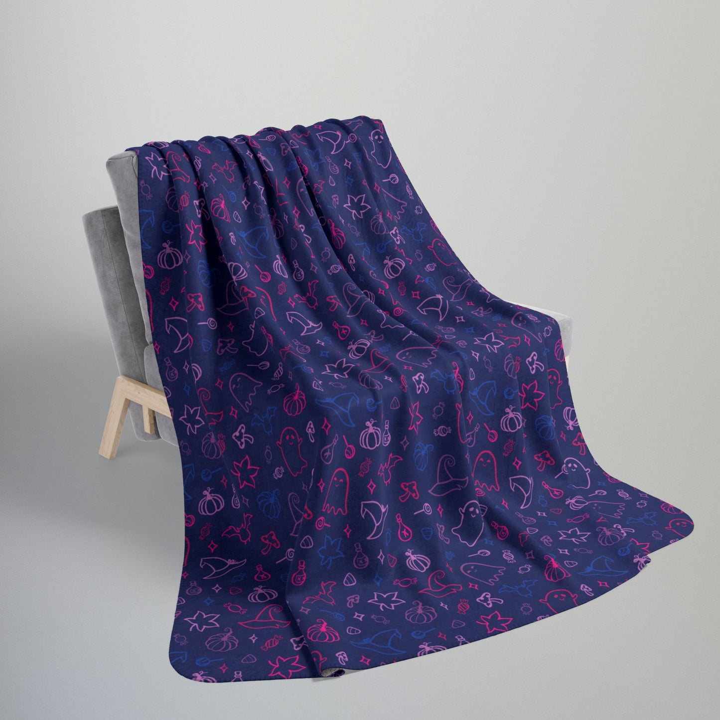 Bisexual Pride Halloween Fleece Sherpa Blanket