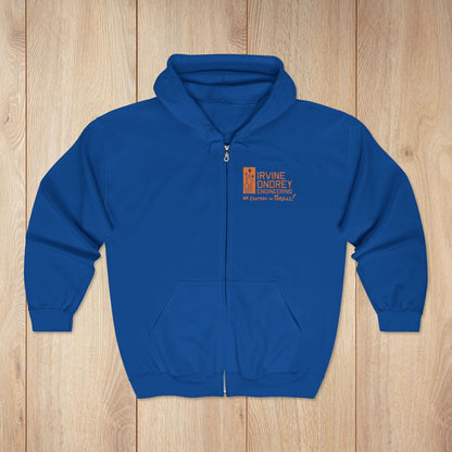 I Just Wanna Watch Horror Flicks & Ride Roller Coasters Zip Hoodie • Irvine Ondrey Engineering