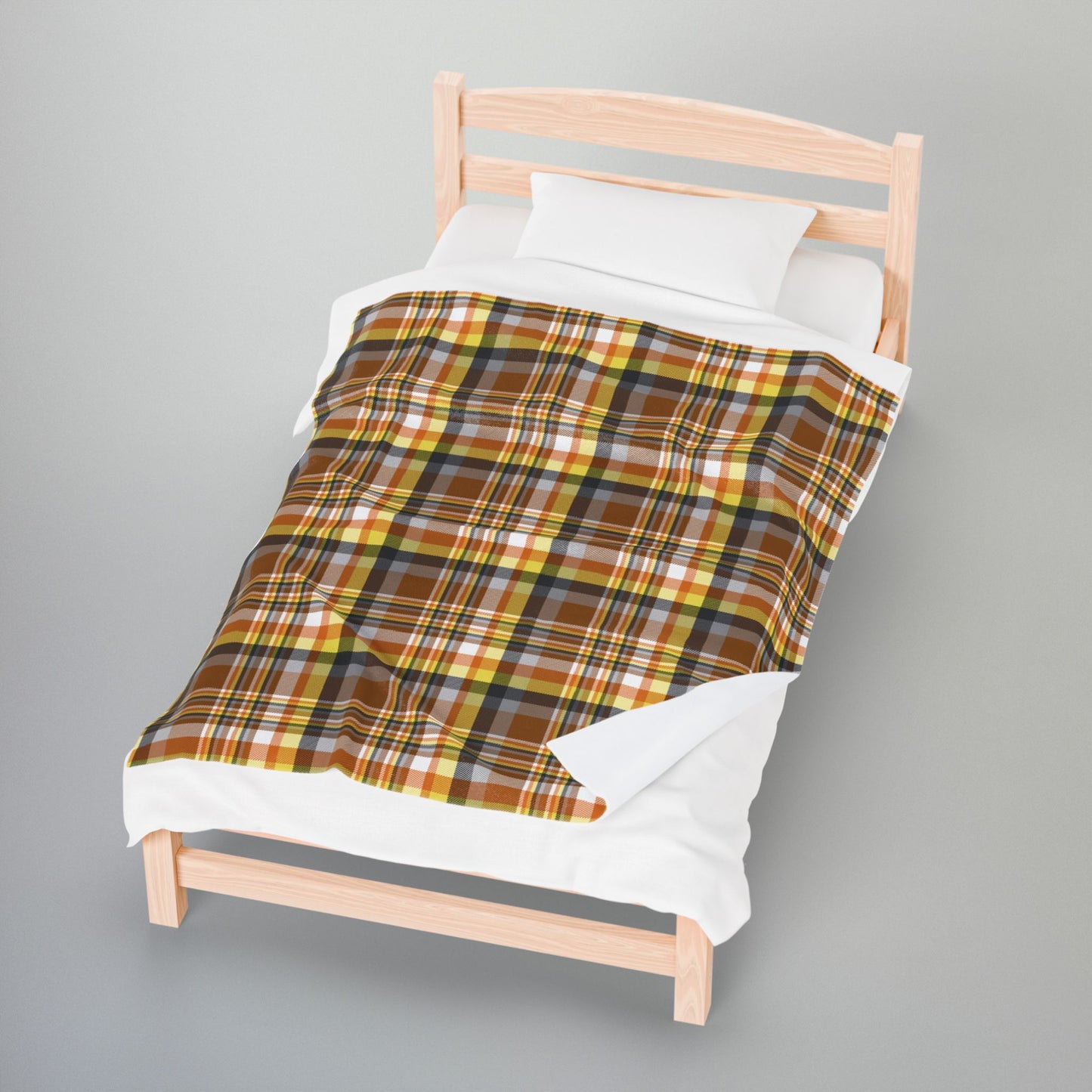Bear Pride Plaid Velveteen Plush Blanket