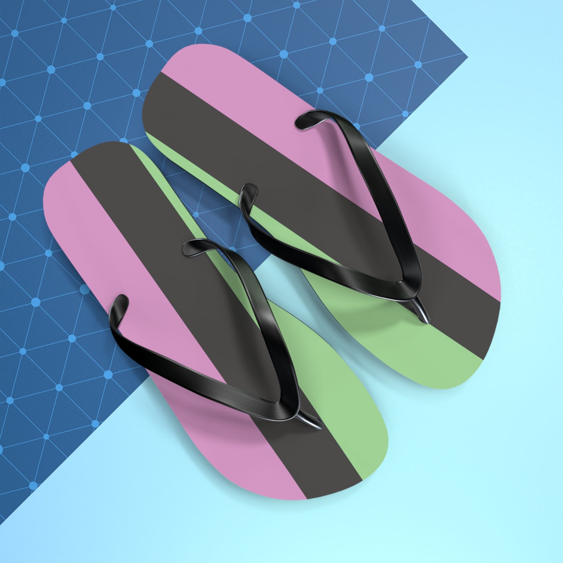 Desinoromantic Pride Flip Flops