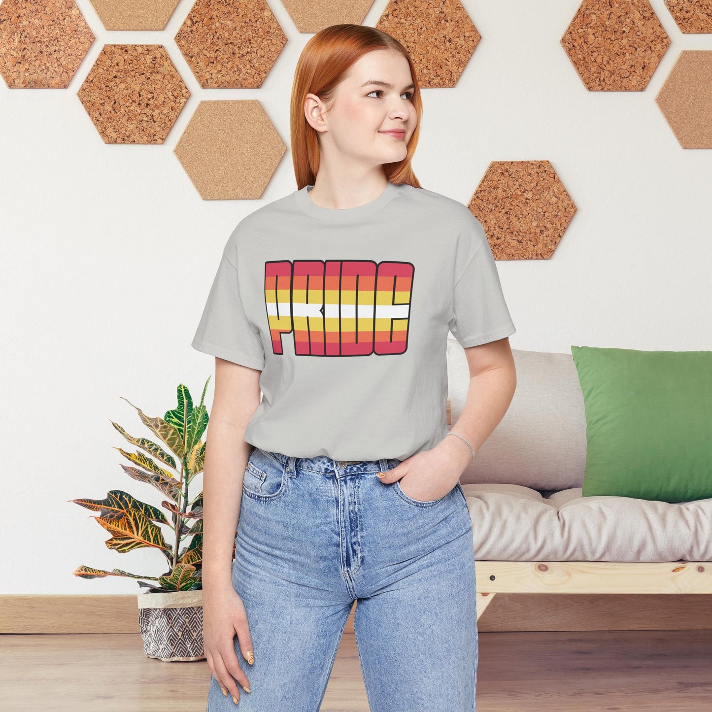 Silver Non-Binary Girl Pride Tee