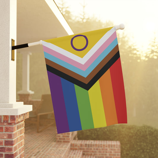 24.5'' × 32'' Intersex-Inclusive Rainbow Pride Garden Banner