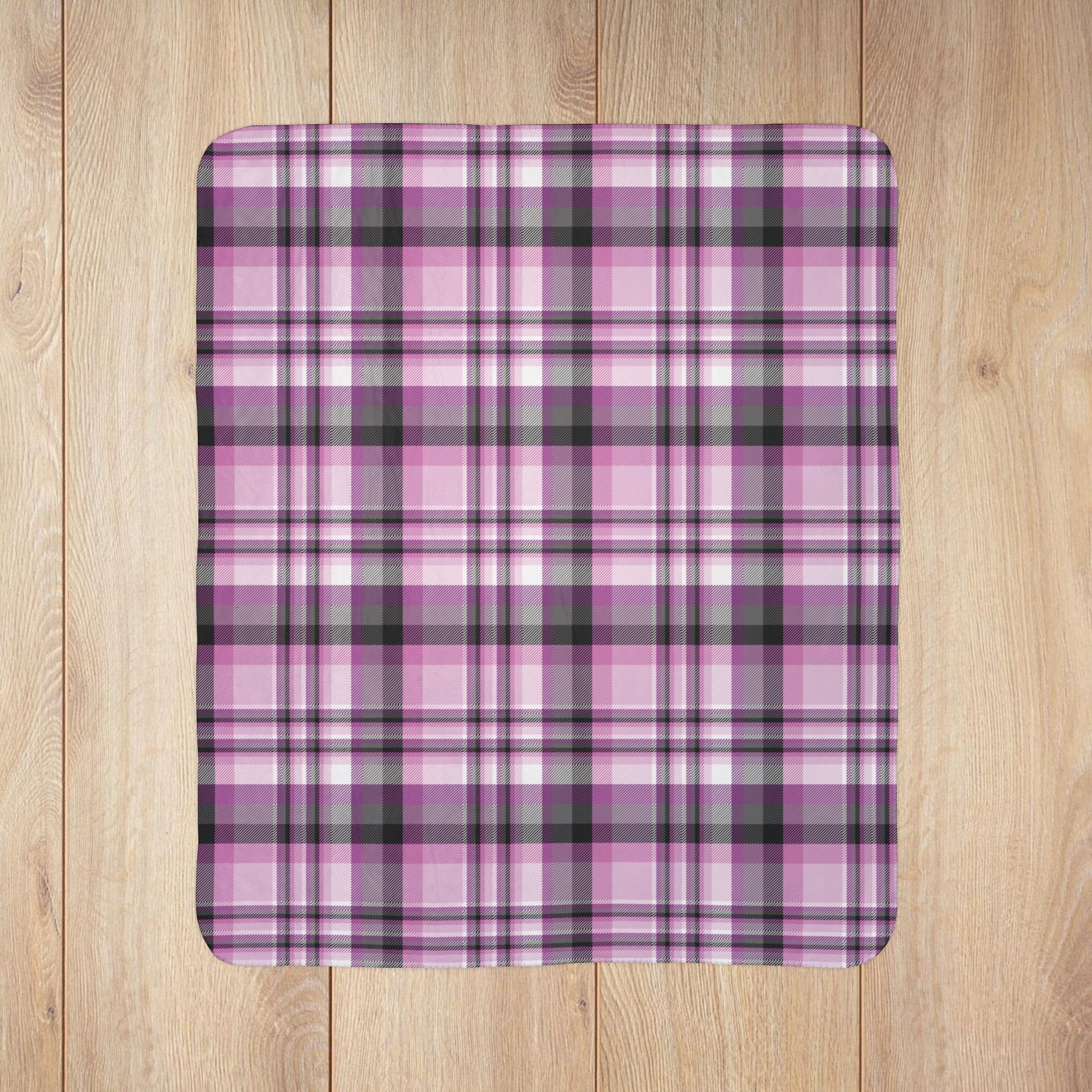 Straight Queer Pride Plaid Fleece Sherpa Blanket