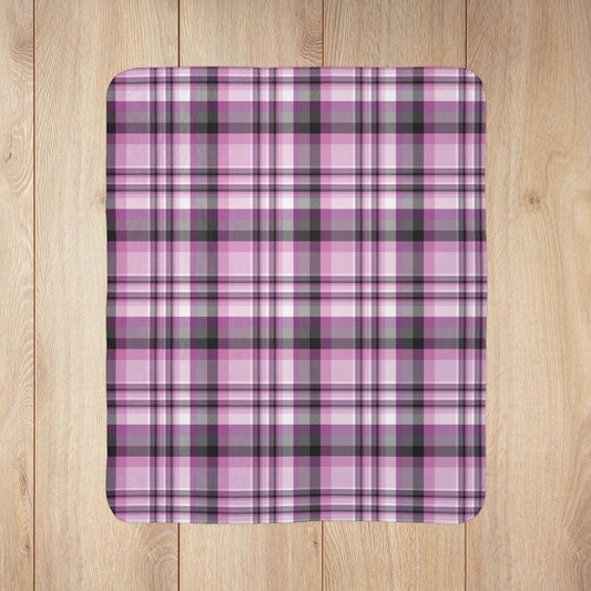 Straight Queer Pride Plaid Fleece Sherpa Blanket