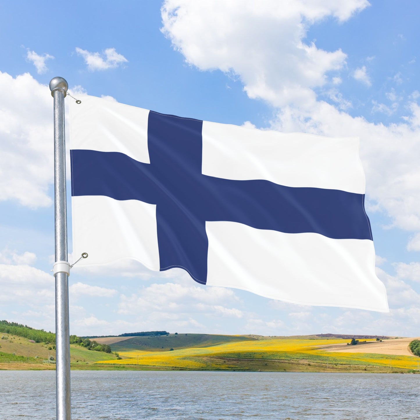Finland Flag with Grommets
