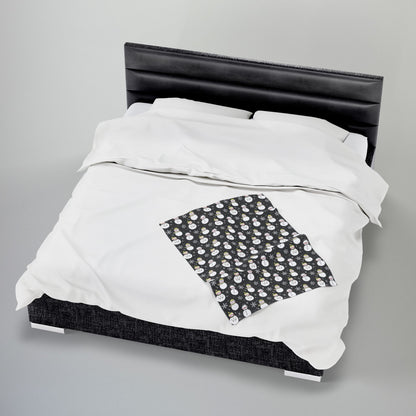 Demigender Pride Snowmen Velveteen Plush Blanket