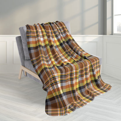 Bear Pride Plaid Fleece Sherpa Blanket