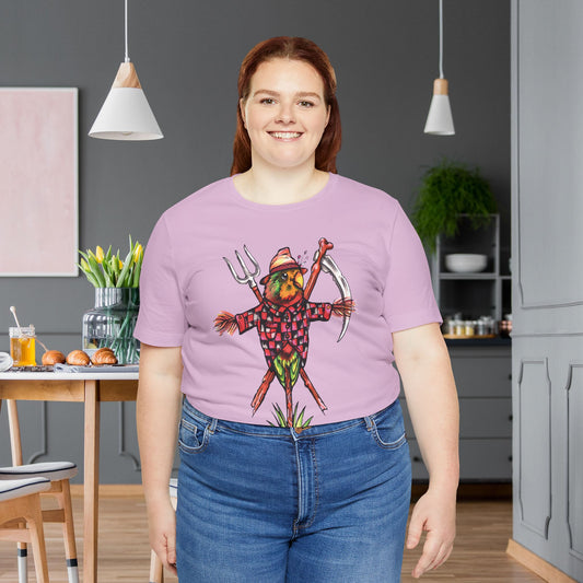 Scarecrow Lovebird, Hand-Drawn & Hand-Colored Tee