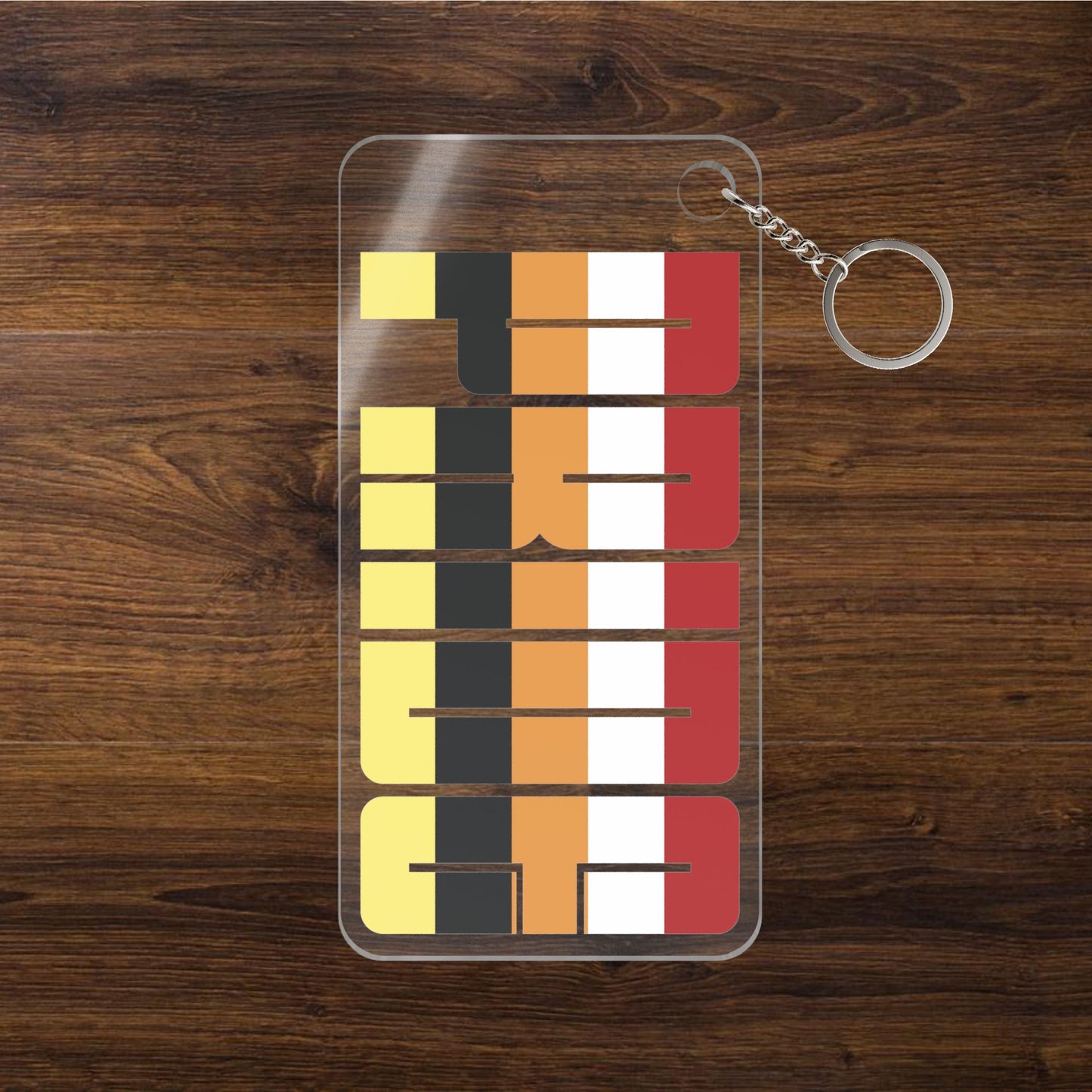 1.77'' x 3.54'' Transparent Mutogender Pride Keychains