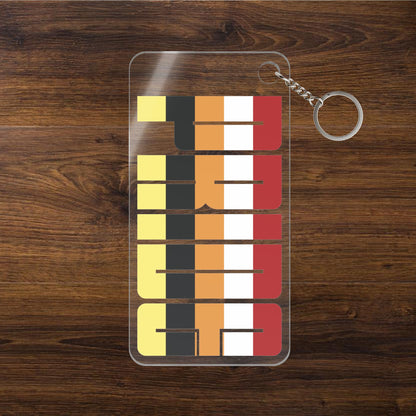 1.77'' x 3.54'' Transparent Mutogender Pride Keychains