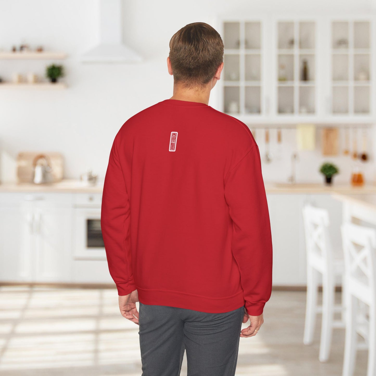 Ghetto Blaster, sudadera con cuello redondo y arte lineal