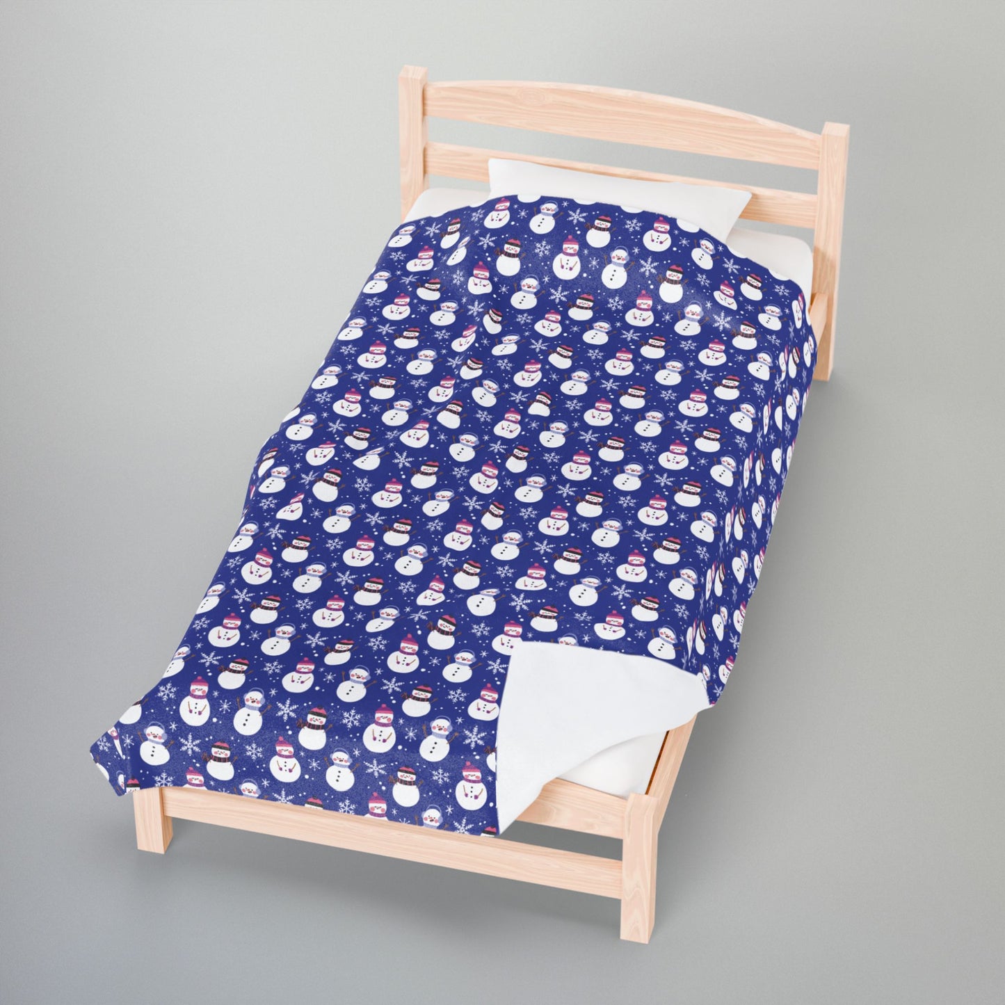 Genderfluid Pride Snowmen Velveteen Plush Blanket