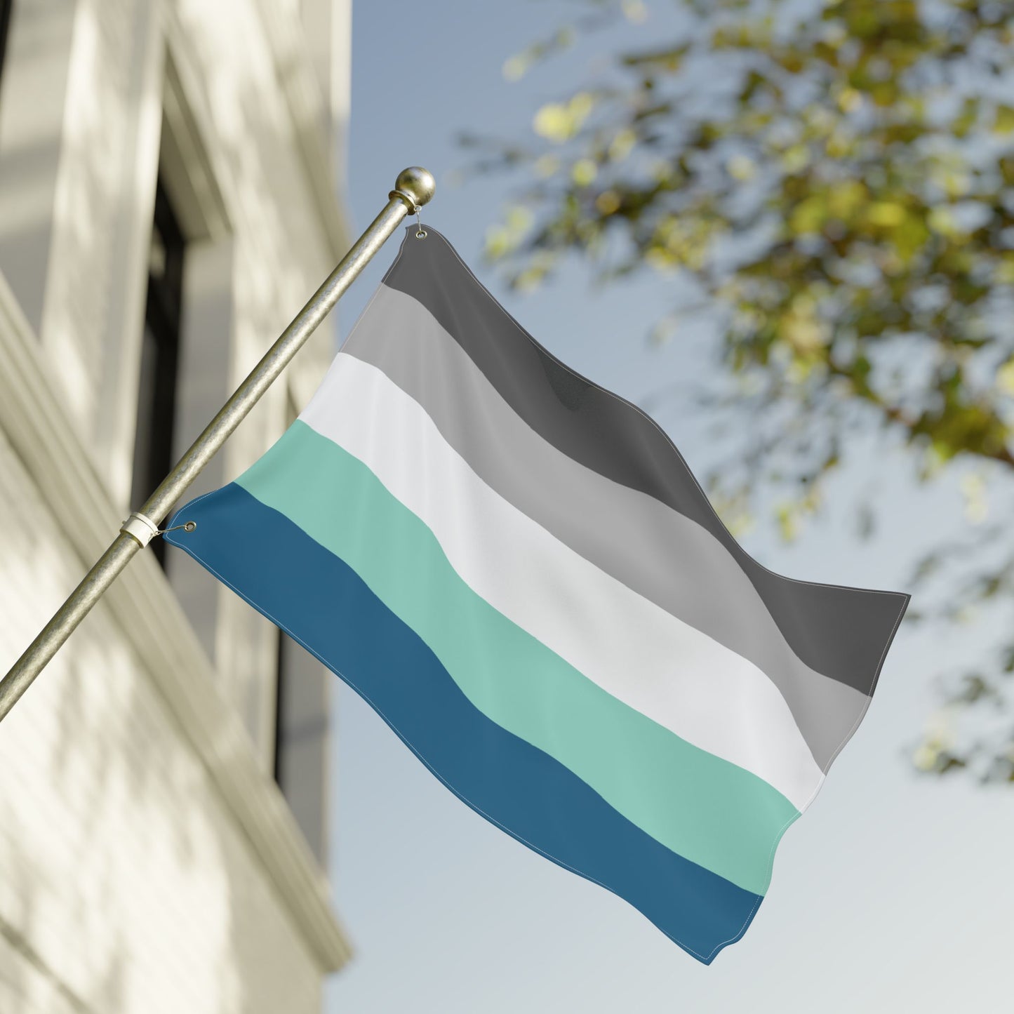 24'' × 36'' Frayromantic Pride Flag with Grommets