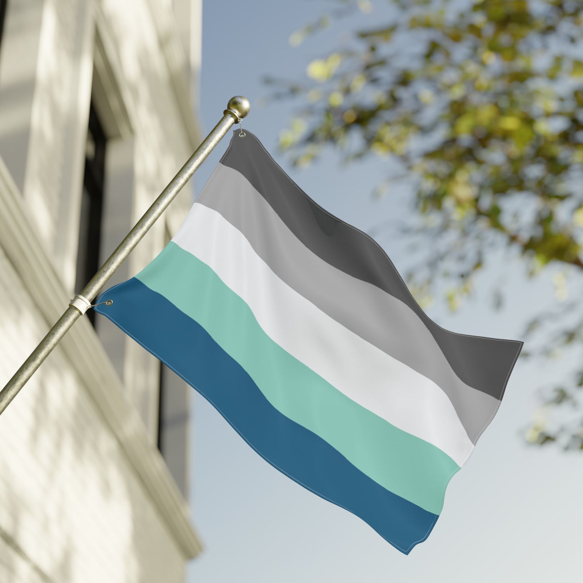 24'' × 36'' Frayromantic Pride Flag with Grommets