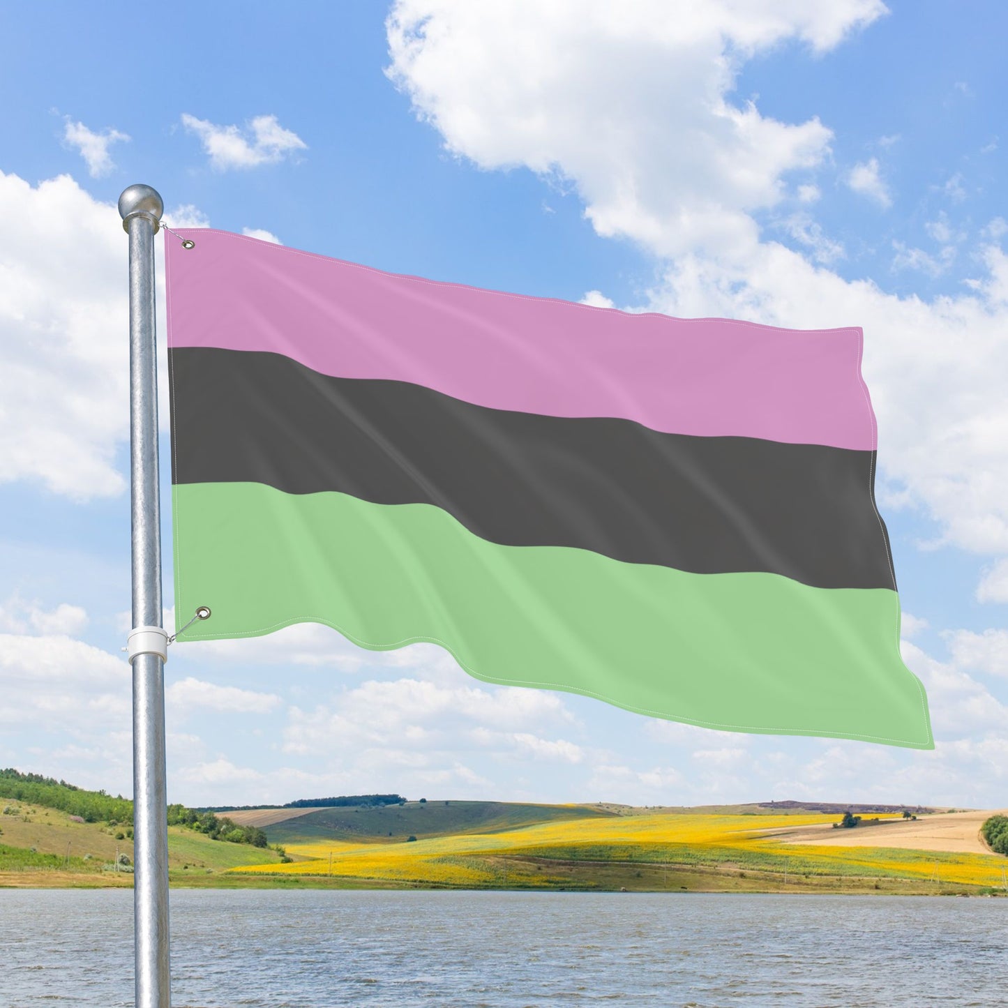 Desinoromantic Pride Flag with Grommets
