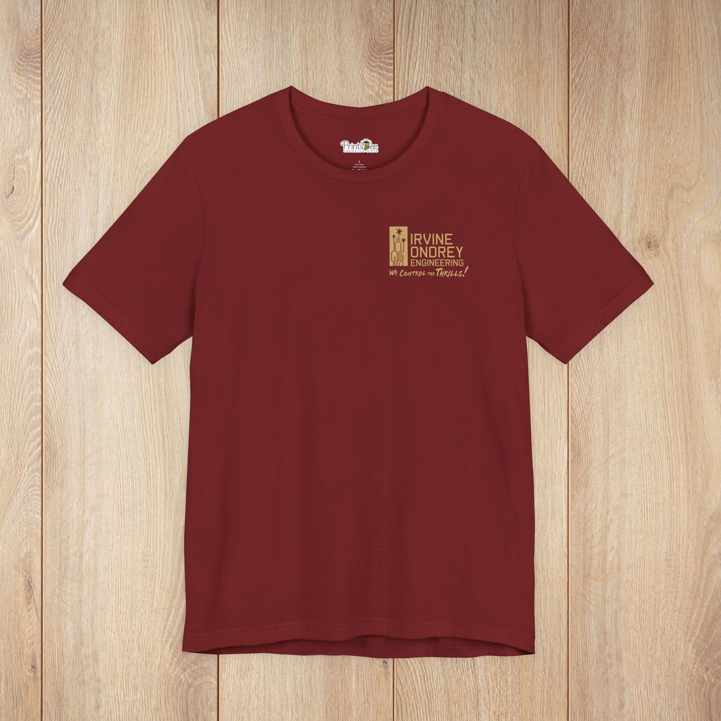 I Just Wanna Watch Football & Ride Roller Coasters Tee (BACK graphic) • Irvine Ondrey Engineering