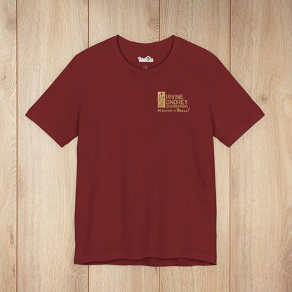 I Just Wanna Watch Football & Ride Roller Coasters Tee (BACK graphic) • Irvine Ondrey Engineering