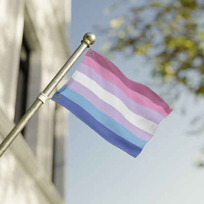 12'' × 18'' Bigender Purple Pride Flag with Grommets