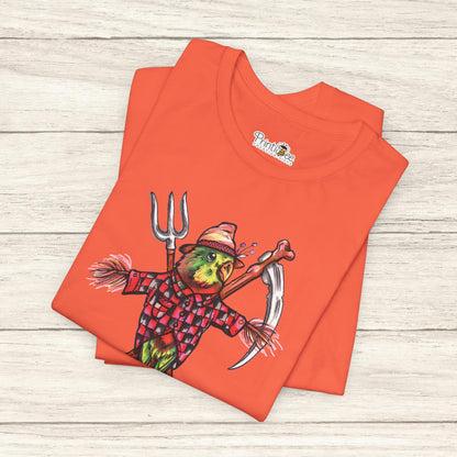 Scarecrow Lovebird, Hand-Drawn & Hand-Colored Tee