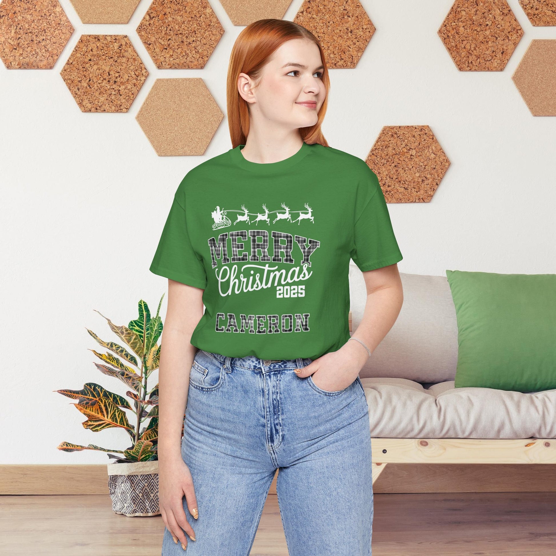 Custom Ohio Christmas Plaid Tee or Pajama Top
